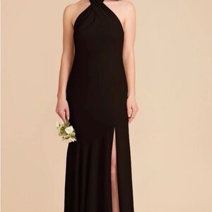 Elegant Black Halter Maxi Dress